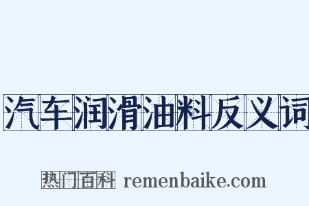 汽车润滑油料反义词是什么意思的图片